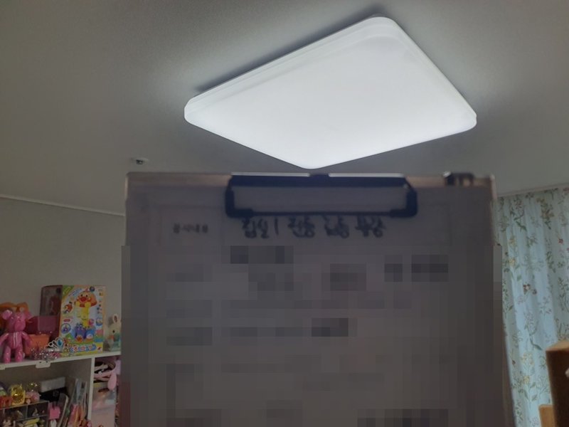 의정부 고산 공공임대 아파트 아파트 안방 LED 방등 점등 불량, 2등용 LED 등기구 교체 현장 사진 4