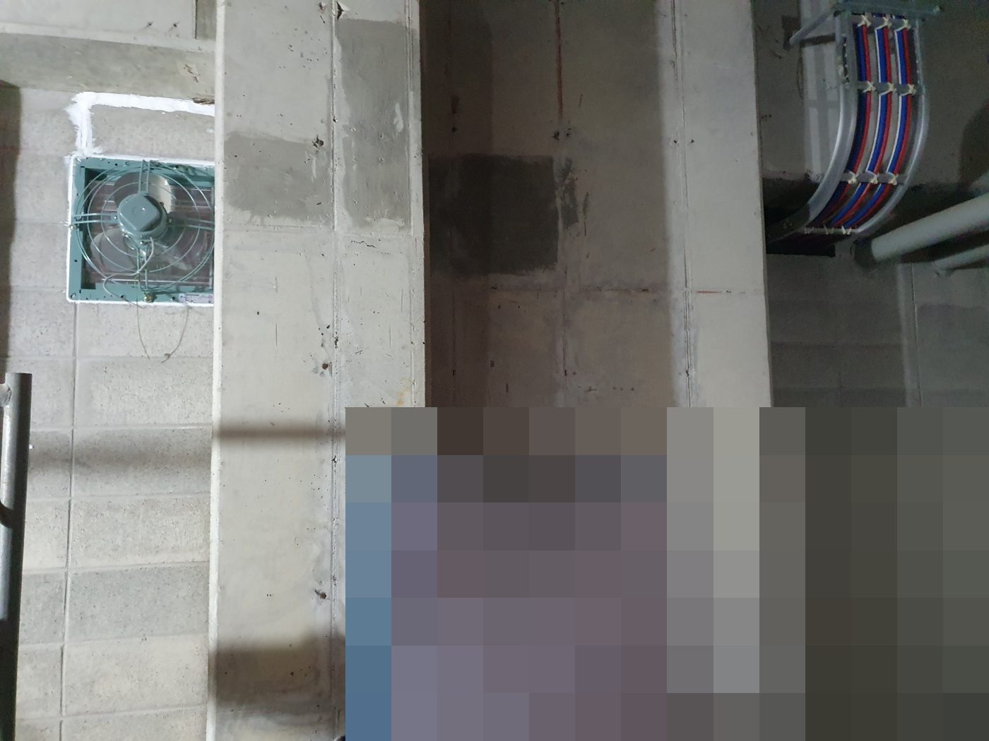 의정부 민락동 민락2지구 아파트 지하 공동구 환풍기 전원 공급 공사 – 전선관 노출 배관 현장 사진 6